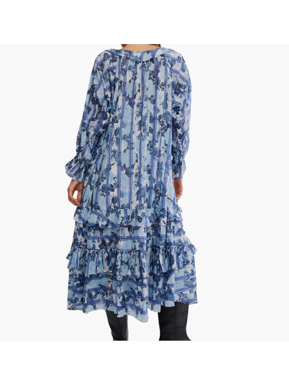 NEW Free People Garden Wonders Long Sleeve Cotton Maxi Dress Sz M  #MD1577 - Picture 4 of 10